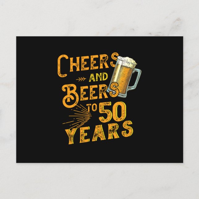 Carte Postale Fête des 50 ans 1970 Tchin Tchin à 50 Ans (Devant)