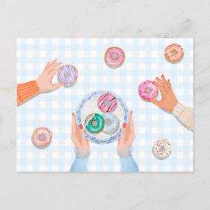 Carte Postale Fête des beignes colorées
