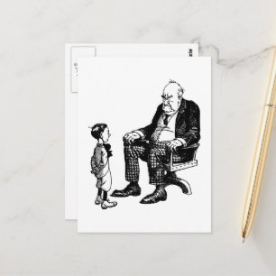 Carte Postale Fête Des Grands-Parents - Grand-Père Et Enfants