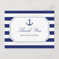Fête des mariées Ancre marine Merci bleu marine