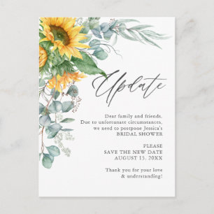 Carte Postale Fête des mariées Changement de plans Tournesol Euc