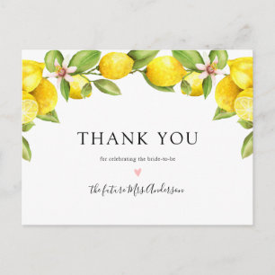 Carte Postale Fête des mariées de Merci principale de citron