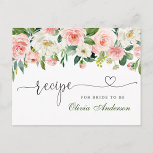 Carte Postale Fête des mariées de recettes de fleurs blanches ro