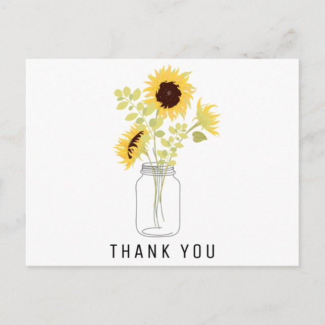 Carte Postale Fête des mariées de tournesol par Merci du courrie (Devant)