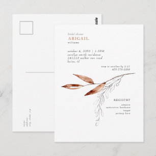 Carte Postale Fête des mariées en terre cuite moderne simple