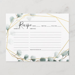 Carte Postale Fête des mariées Eucalyptus Greenery Recettes Cart