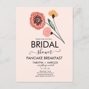 Carte Postale Fête des mariées Fleurs Sauvages Artisanat Dessiné