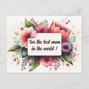 Carte postale Fête des Mères avec Bouquet Floral D