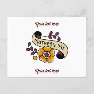 Carte postale Fête des Mères - customisez les mots
