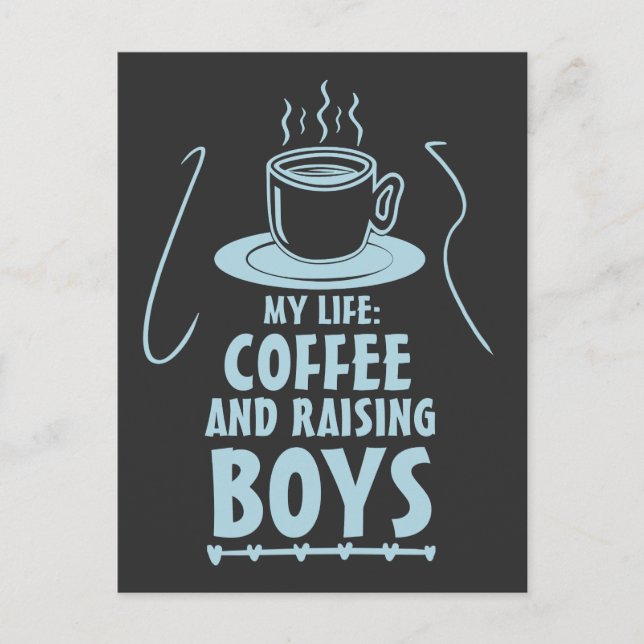 Carte Postale Fête des mères de l'amoureux du café cool Raising  (Devant)