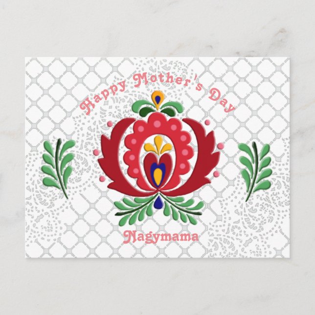 Carte Postale Fête des mères de Nagymama (Devant)