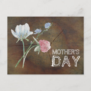 Carte Postale Fête des mères du fleur sauvage Oak Wood