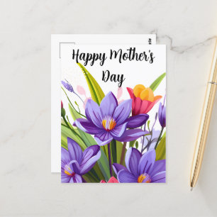 Carte Postale Fête des mères fleurs sauvages