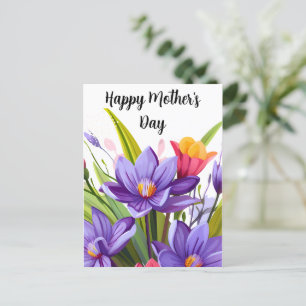 Carte Postale Fête des mères fleurs sauvages