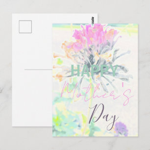 Carte Postale Fête des mères impressionnistes florales Abstraite
