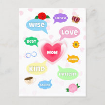 Fête des Mères Meilleure Maman Nuages de mots de R