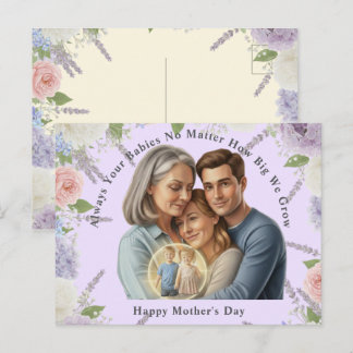 Carte Postale Fête des mères photo Toujours vos bébés