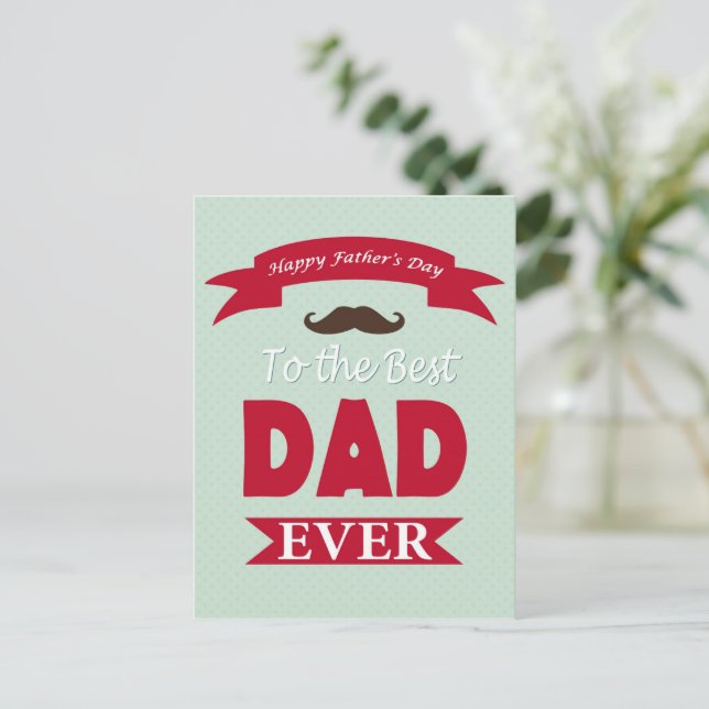 Carte postale fête des pères (Debout devant)