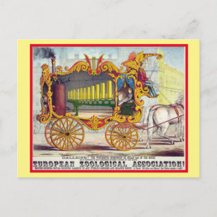 Carte Postale Fête des pères de l'affiche du cirque Calliope vin