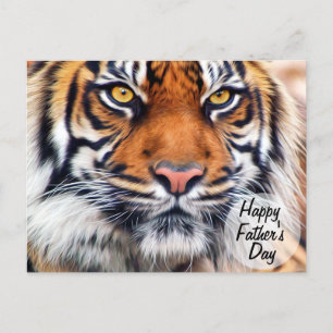 Carte Postale Fête des pères de tigres de Sibérie