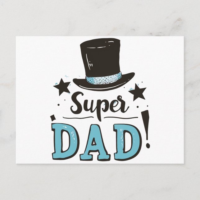 Carte Postale Fête des pères - Fête de Super Papa (Devant)