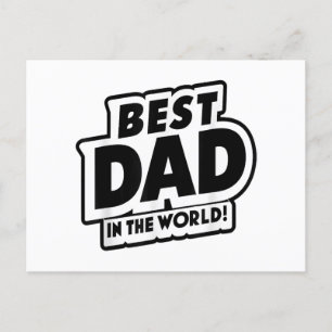 Carte Postale Fête des pères Meilleur Père Dans Le Monde