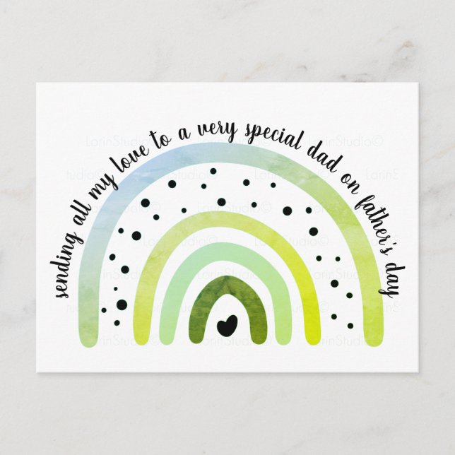 Carte postale fête des pères - Père spécial (Devant)