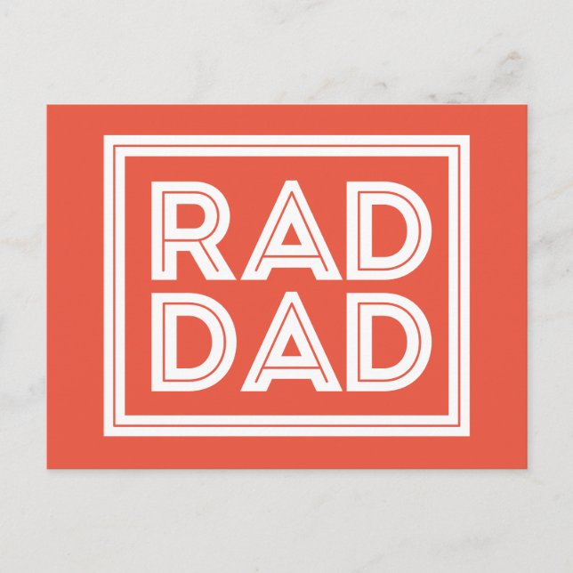 Carte Postale Fête des pères - Rad Papa (Devant)