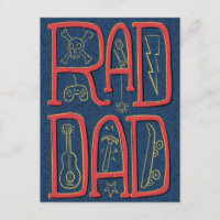 Fête des pères Rad Papa Blue Doodle