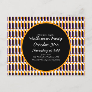 Carte Postale Fête d'Halloween Formes Géométriques Lignes