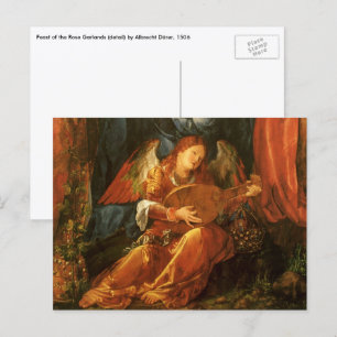 Carte Postale Fête du Rose Garlands Angel par Albrecht Durer