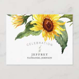 Carte Postale Fête du tournesol de la vie après la collecte des 