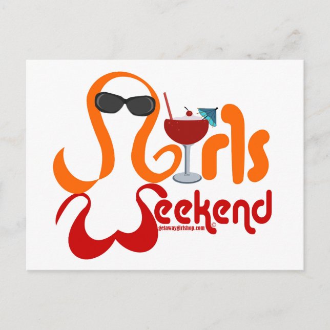 Carte Postale Fête du week-end des filles (Devant)