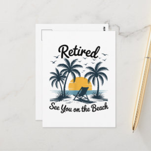 Carte Postale Fête Été Retraité À Vous Sur La Plage