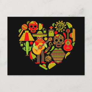 Carte Postale Fête mexicaine des morts Mexique