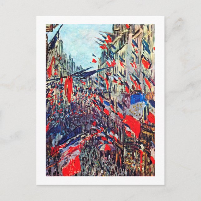 Carte Postale Fête Nationale à Paris, Claude Monet (Devant)