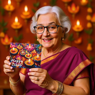 Carte Postale Fête radieuse : une joyeuse célébration de Diwali