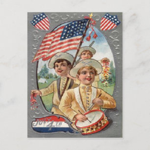 Carte Postale Fête vintage du 4 juillet
