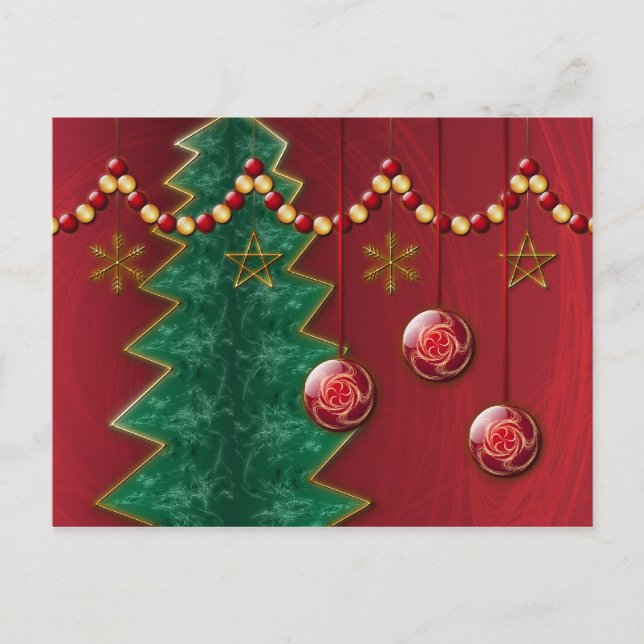 Carte postale fêtée de Noël (Devant)