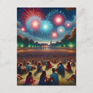 Carte Postale Fêter le 4 juillet avec un Bang !