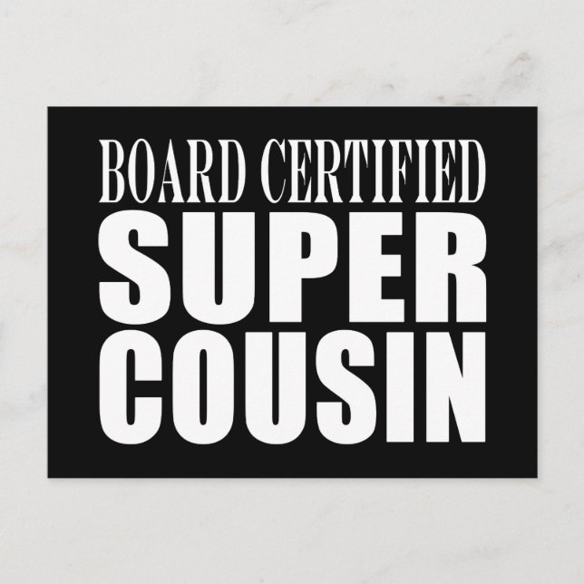 Carte Postale Fêtes d'Anniversaire : Super Cousin Certifié Conse (Devant)