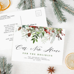 Carte Postale fêtes de noël Moving New Home faire-part