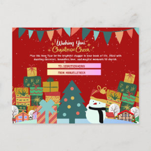 Carte Postale Fêtes gaies : Noël personnalisé