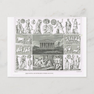 Carte Postale Fêtes grecques et mythologie