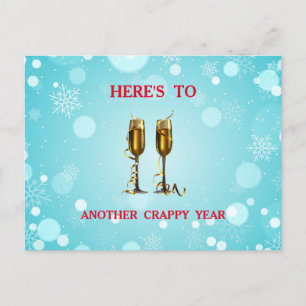 Carte Postale Fêtes personnalisables cheer flûtes de champagne d