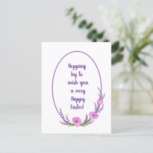 Carte Postale Fêtes romantiques couronnes Tulip fleurs Pâques