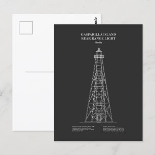 Carte Postale Feu arrière de l'île de Gasparilla - Floride - PD