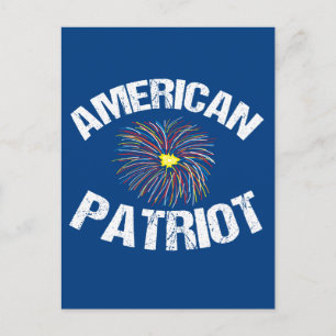 Carte Postale Feu bleu Patriot américain