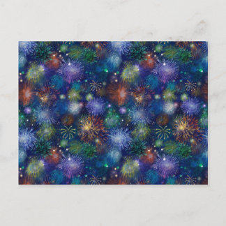 Carte Postale Feu d'artifice festif