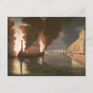 Carte Postale Feu d'artifice sur la Seine